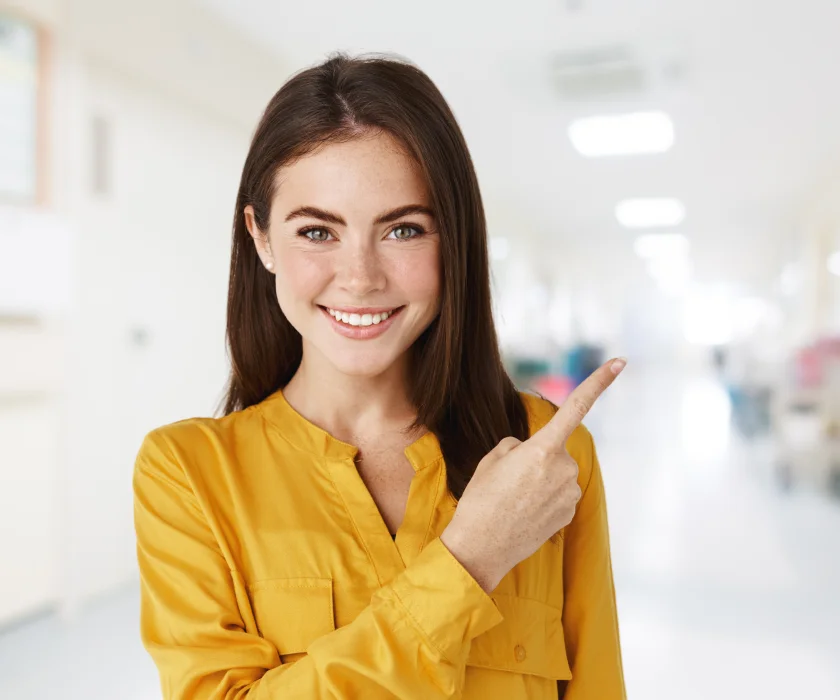 Woman smiling